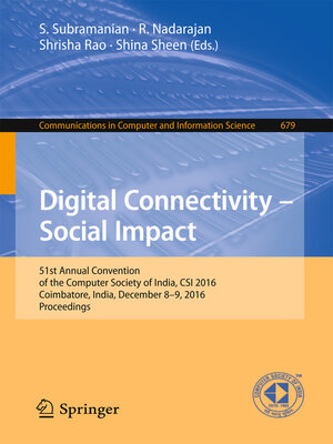 cover image of Digital Connectivity – Social Impact